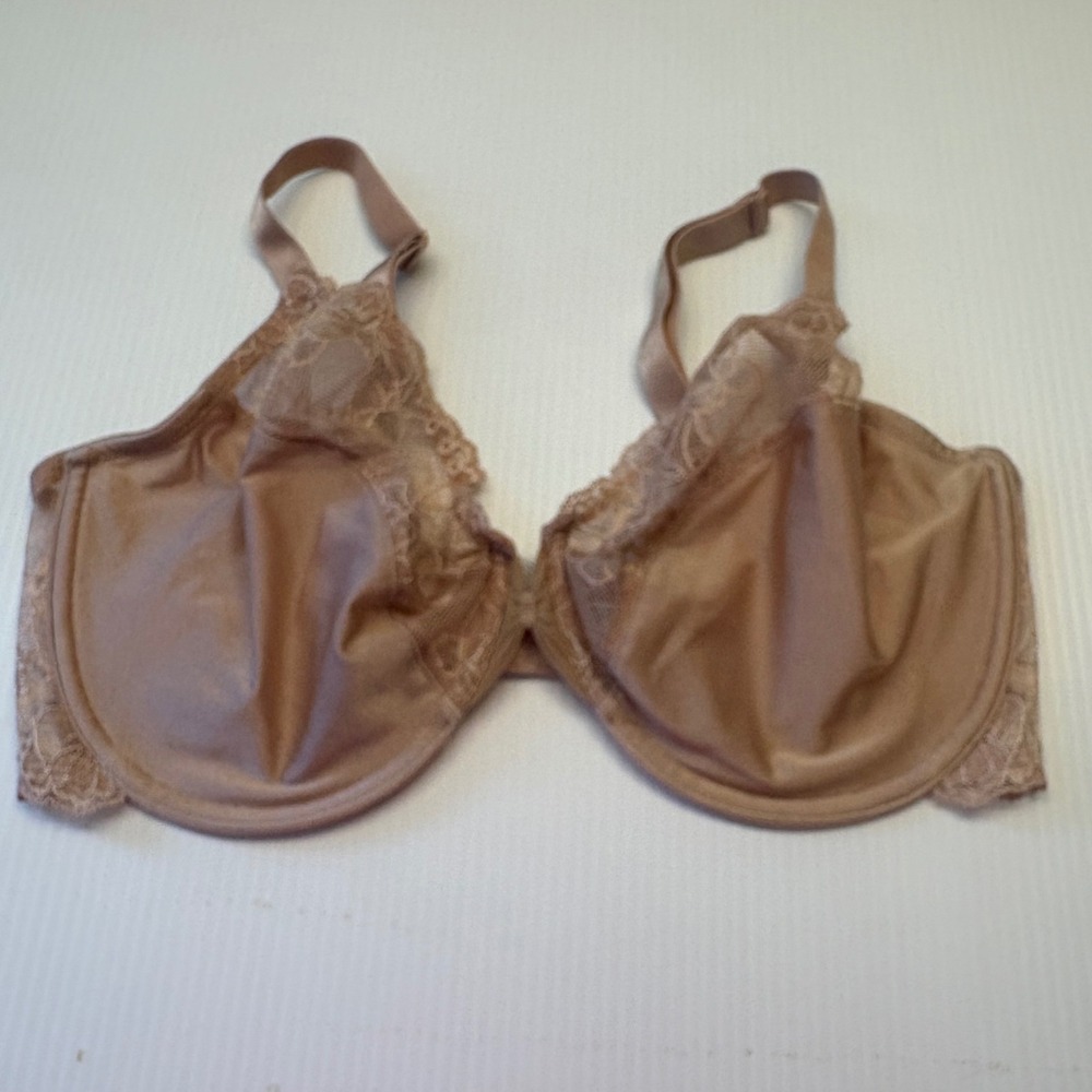 Wacoal Retro Chic Bra Womens 38DD Tan Lace Underwire Full Figure 851127 Lingerie